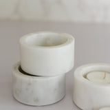 White Marble Tea Light Holder