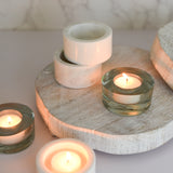 White Marble Tea Light Holder