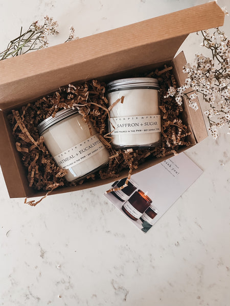 Gift Set Duos // 2-8oz Clear Jars